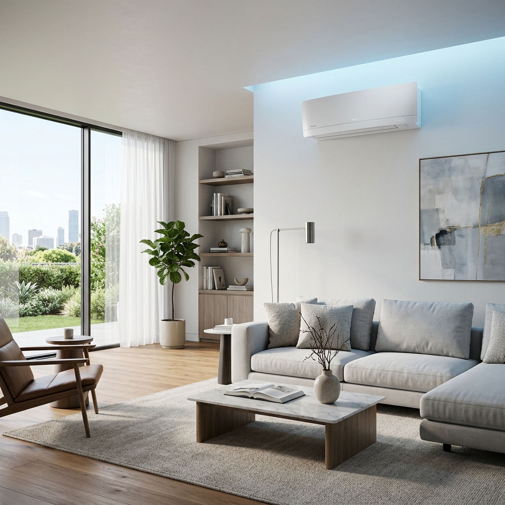Climatisation moderne dans un salon